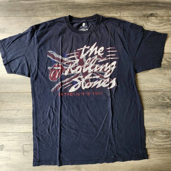 The Rolling Stones Vintage Mens T-Shirt ANTHILL ROCKWEAR (2005) Navy Blue L - Picture 1 of 4